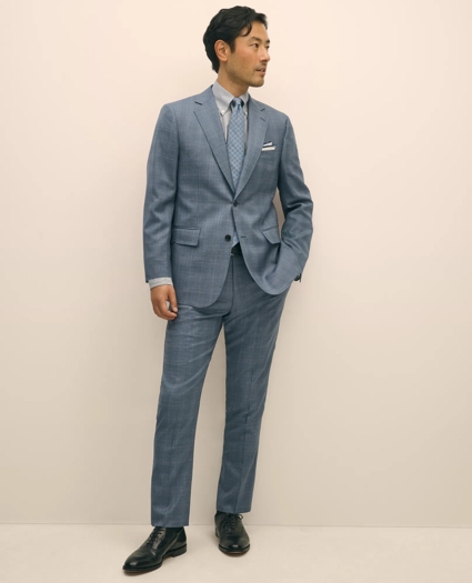 Slim Fit Wool Overcheck 1818 Suit, image 4