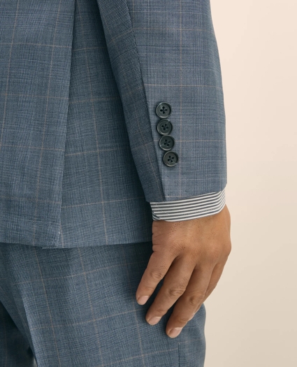 Slim Fit Wool Overcheck 1818 Suit, image 5