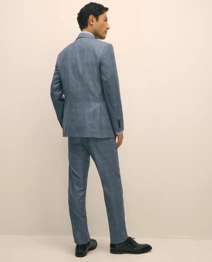 Slim Fit Wool Overcheck 1818 Suit, image 6