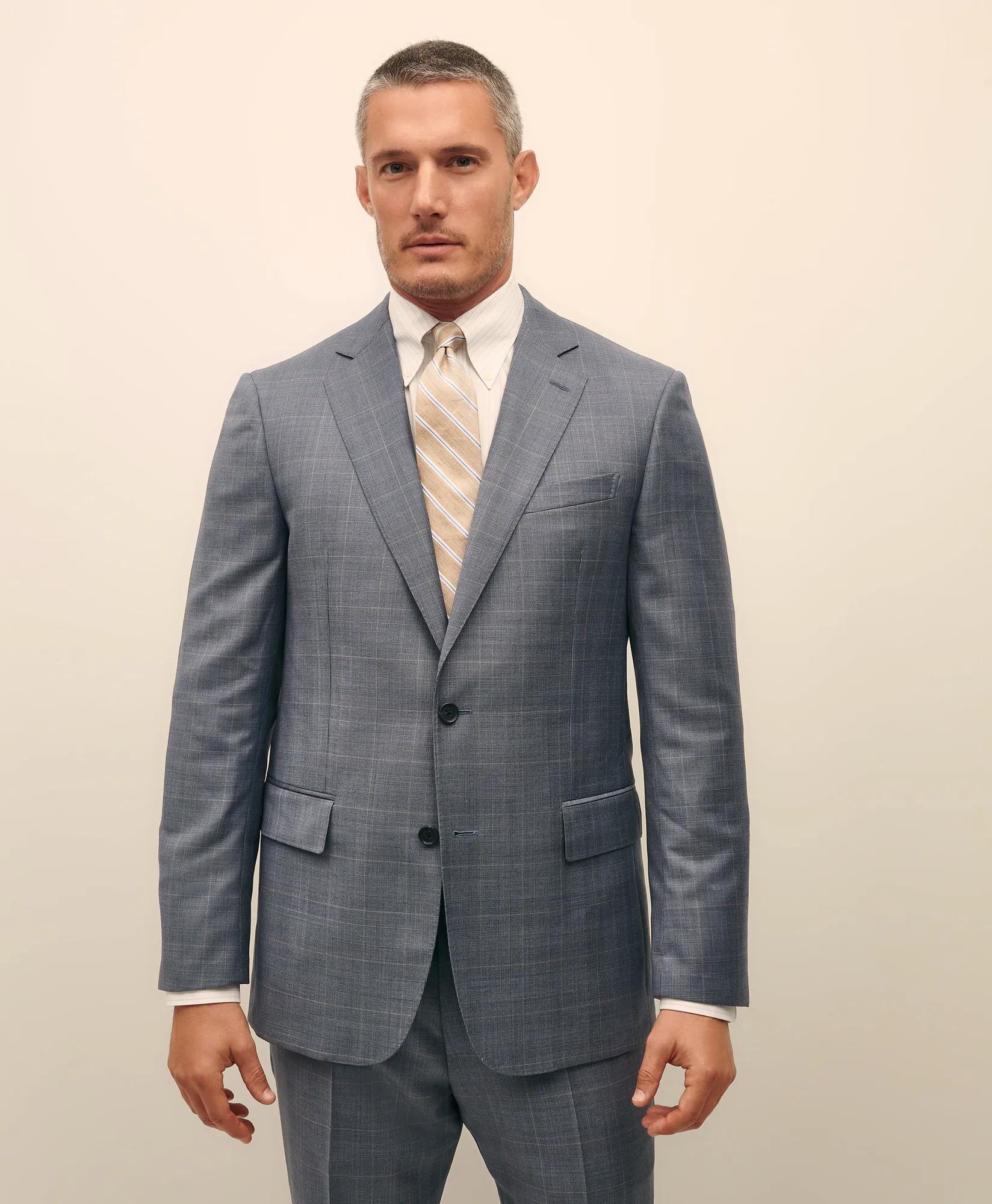 Traditional Fit Wool Overcheck 1818 Suit