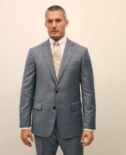 Traditional Fit Wool Overcheck 1818 Suit, image 1