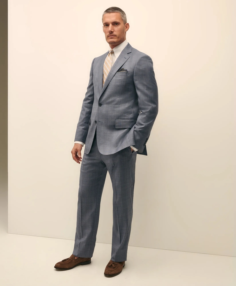 Traditional Fit Wool Overcheck 1818 Suit, image 2