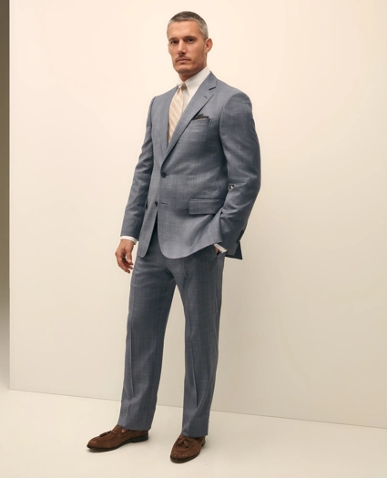 Traditional Fit Wool Overcheck 1818 Suit, image 2