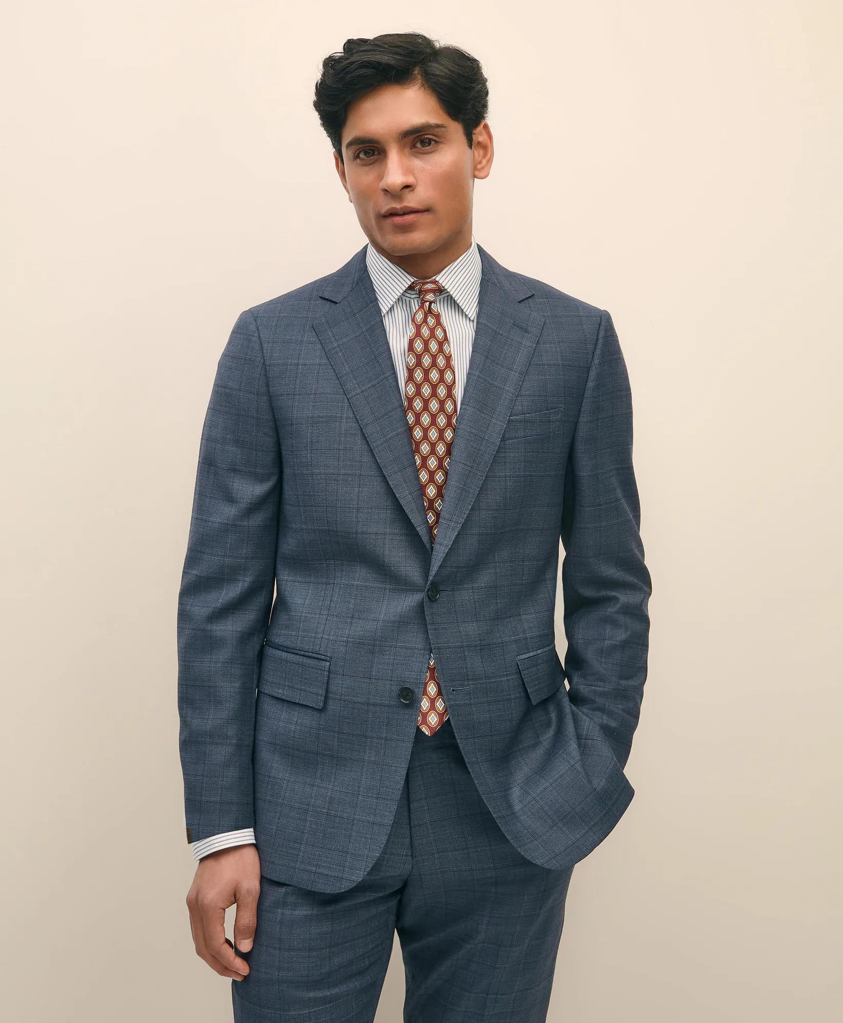 Slim Fit Wool Check 1818 Suit