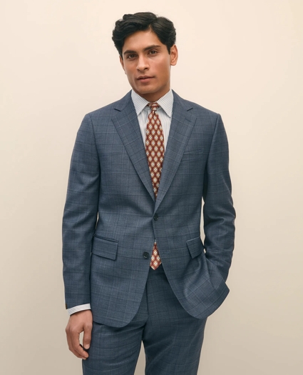 Slim Fit Wool Check 1818 Suit, image 1