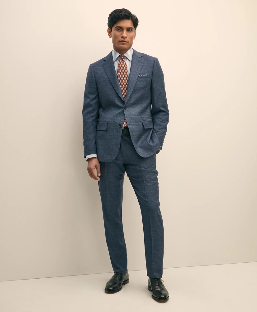Slim Fit Wool Check 1818 Suit, image 2