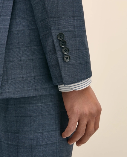 Slim Fit Wool Check 1818 Suit, image 5