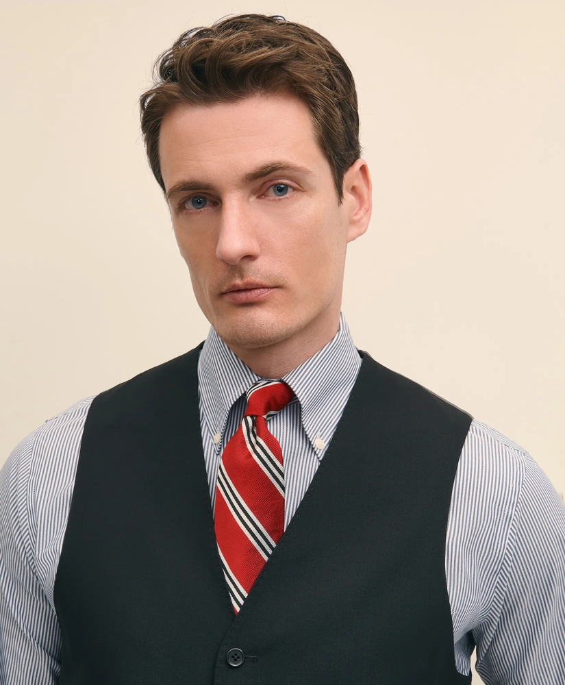 Brooks Brothers Explorer Collection Classic Fit Wool Suit Vest, image 4