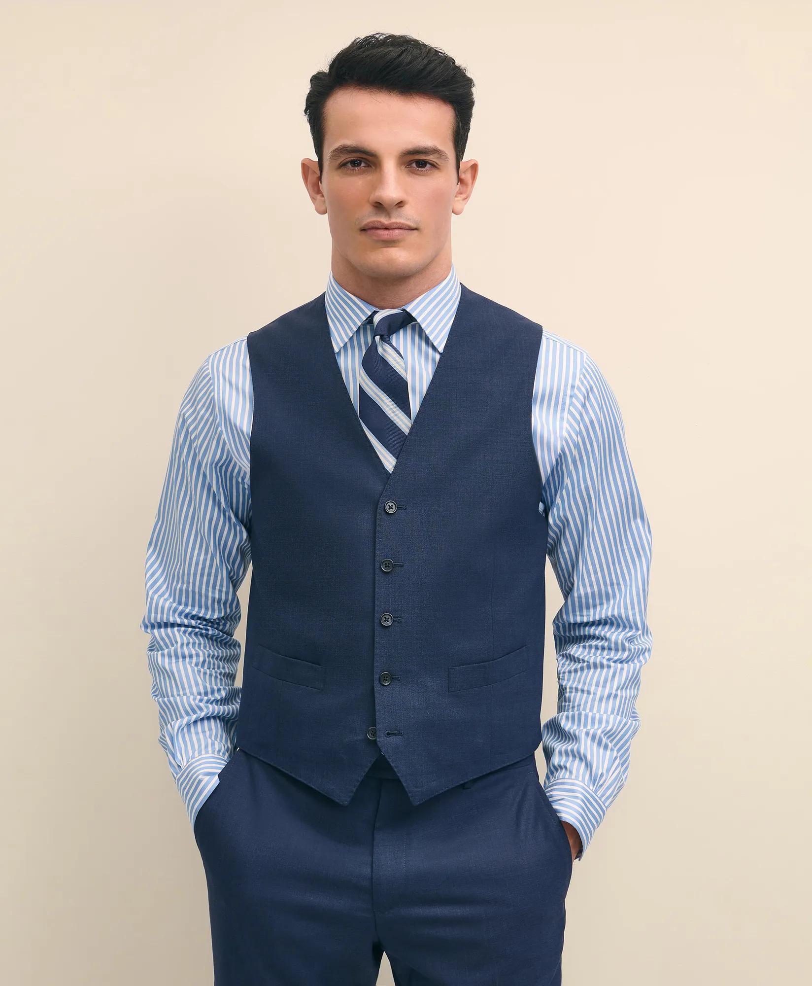 Explorer Collection Classic Fit Wool Suit Vest - Navy