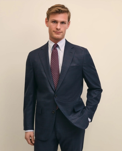 Brooks Brothers Explorer Collection Classic Fit Wool Overcheck Suit Jacket, image 1