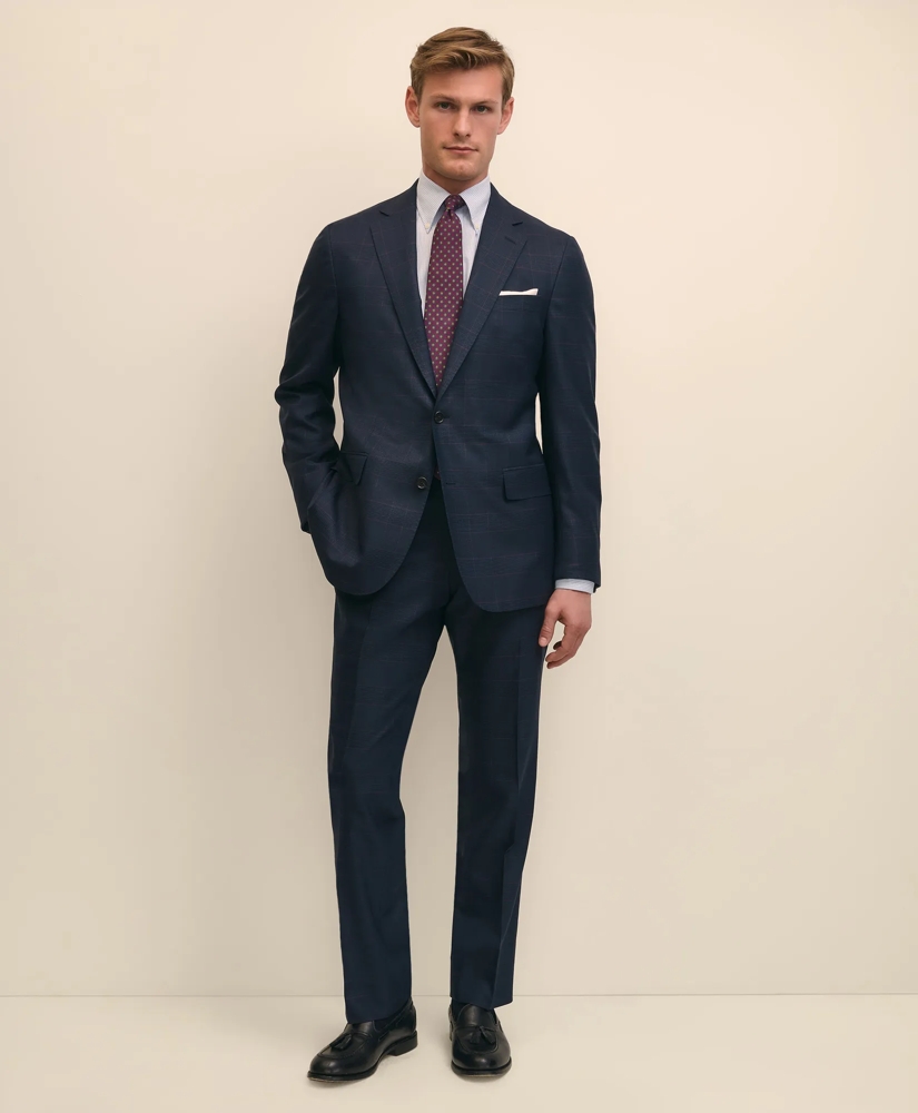 Brooks Brothers Explorer Collection Classic Fit Wool Overcheck Suit Jacket, image 2