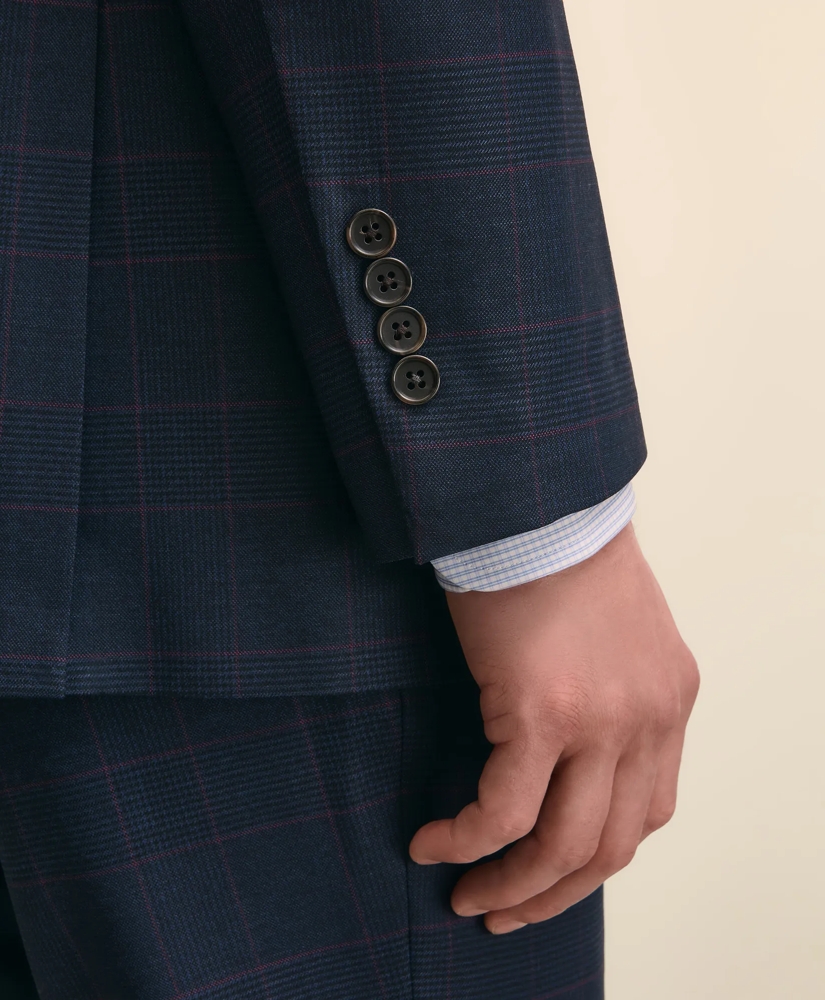Brooks Brothers Explorer Collection Classic Fit Wool Overcheck Suit Jacket, image 5