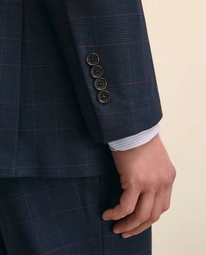 Brooks Brothers Explorer Collection Classic Fit Wool Overcheck Suit Jacket, image 5