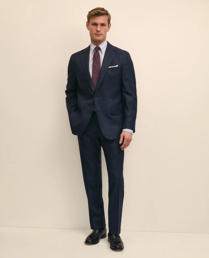 Brooks Brothers Explorer Collection Classic Fit Wool Overcheck Suit Pants, image 1