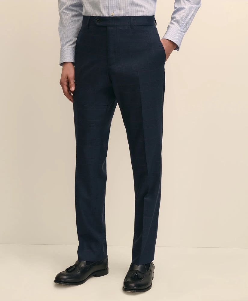 Brooks Brothers Explorer Collection Classic Fit Wool Overcheck Suit Pants, image 2
