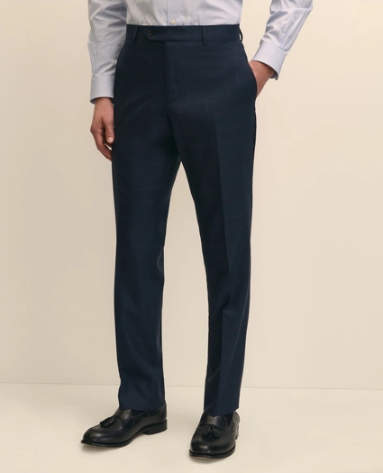 Brooks Brothers Explorer Collection Classic Fit Wool Overcheck Suit Pants, image 2