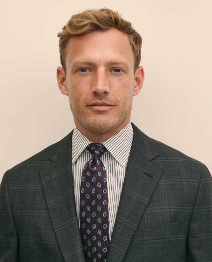 Brooks Brothers Explorer Collection Classic Fit Wool Windowpane Suit Jacket, image 4