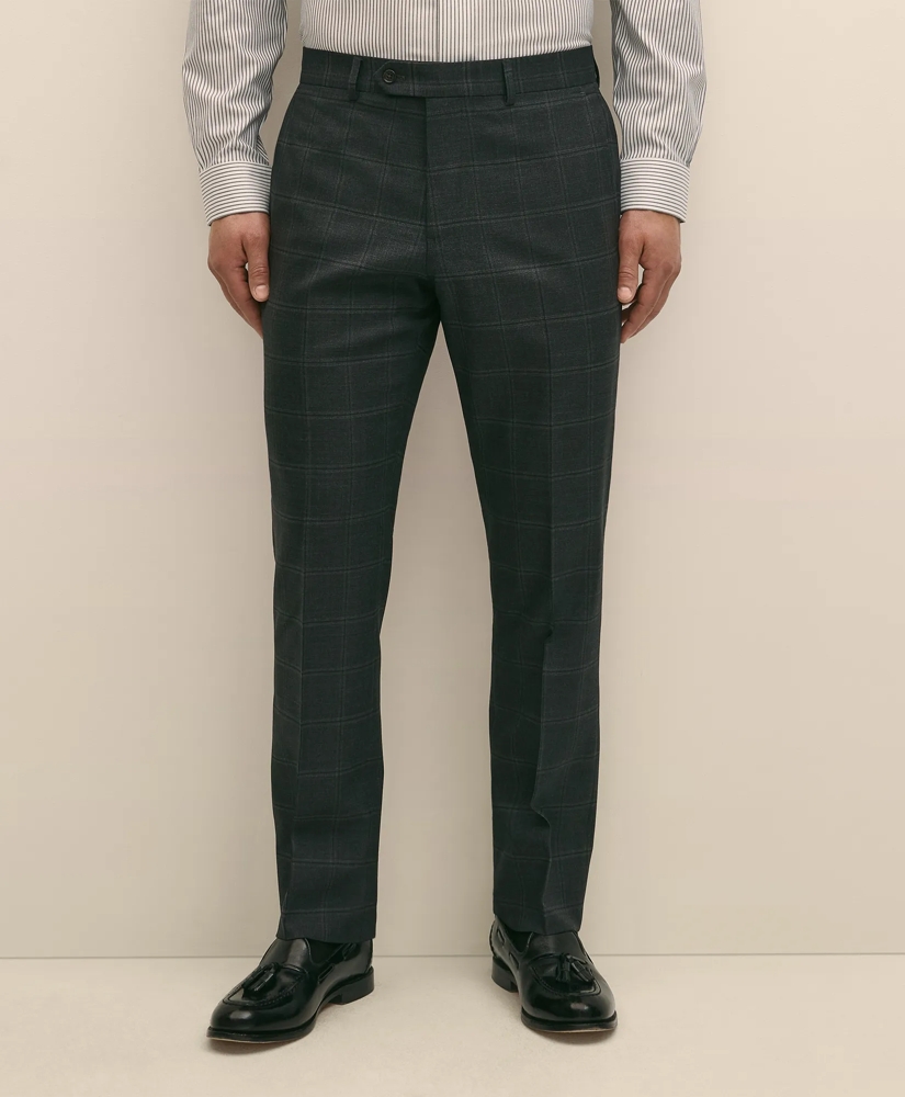 Brooks Brothers Explorer Collection Classic Fit Wool Windowpane Suit Pants, image 2