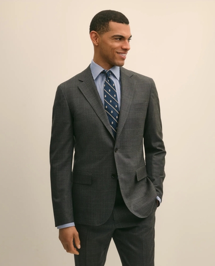 Brooks Brothers Explorer Collection Slim Fit Wool Overcheck Suit Jacket, image 1