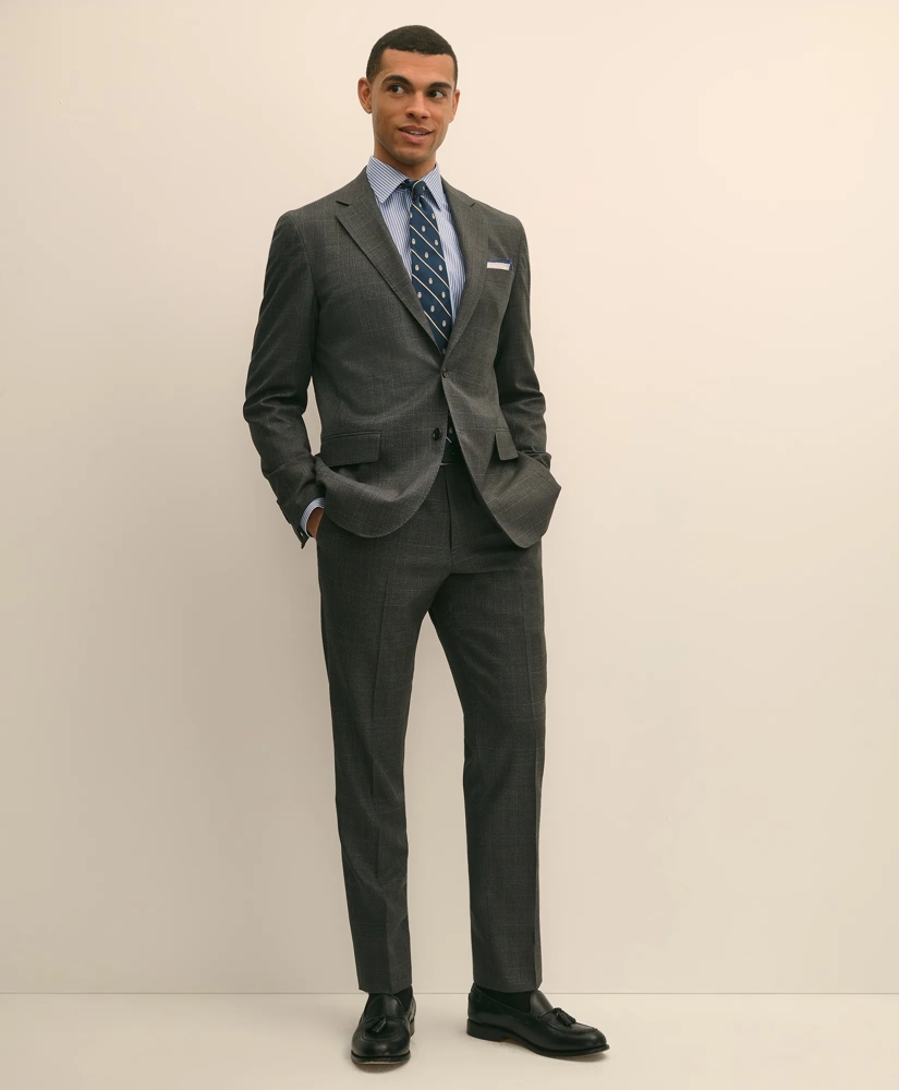 Brooks Brothers Explorer Collection Slim Fit Wool Overcheck Suit Jacket, image 2