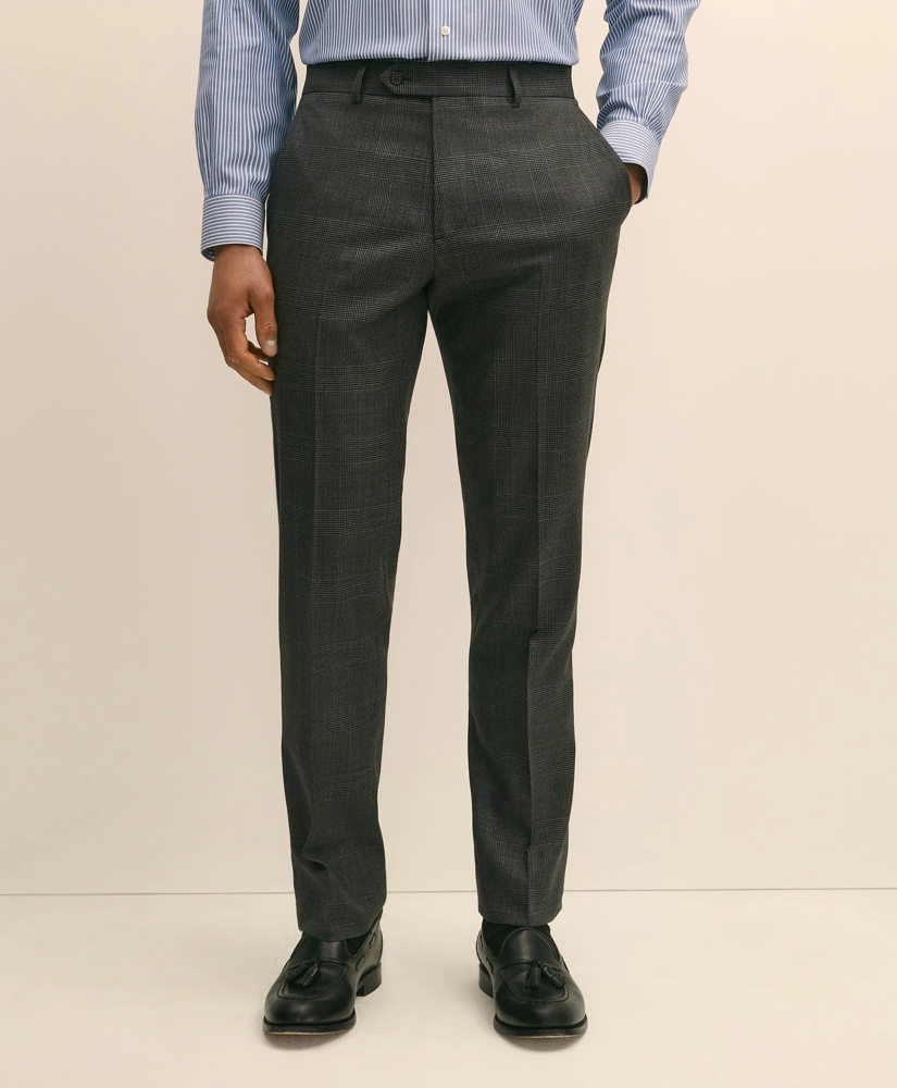 Brooks Brothers Explorer Collection Slim Fit Wool Overcheck Suit Pants, image 2