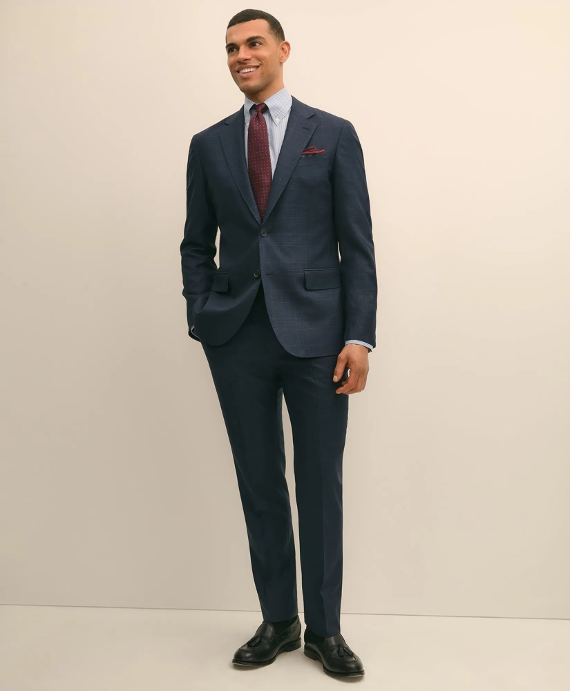 Brooks Brothers Explorer Collection Slim Fit Wool Overcheck Suit Jacket, image 2