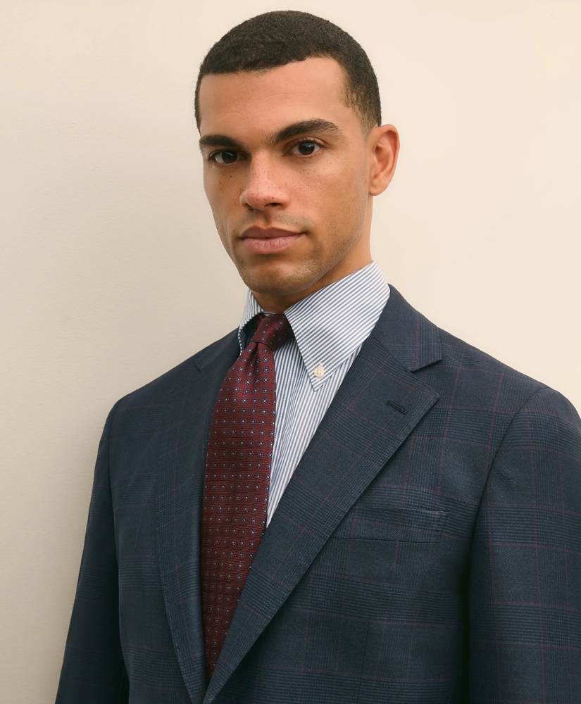 Brooks Brothers Explorer Collection Slim Fit Wool Overcheck Suit Jacket, image 3