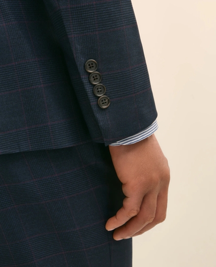 Brooks Brothers Explorer Collection Slim Fit Wool Overcheck Suit Jacket, image 5