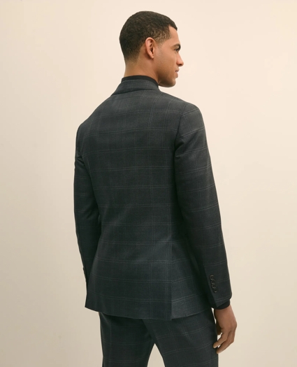 Brooks Brothers Explorer Collection Slim Fit Wool Windowpane Suit Jacket, image 4