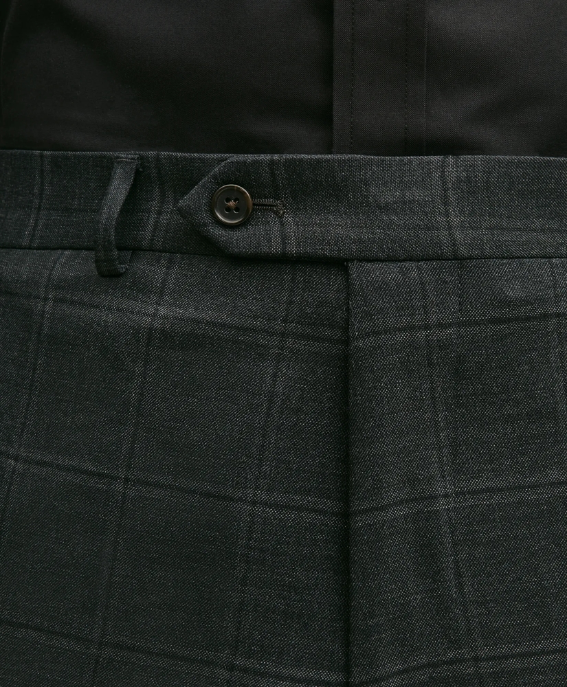 Brooks Brothers Explorer Collection Slim Fit Wool Windowpane Suit Pants, image 3