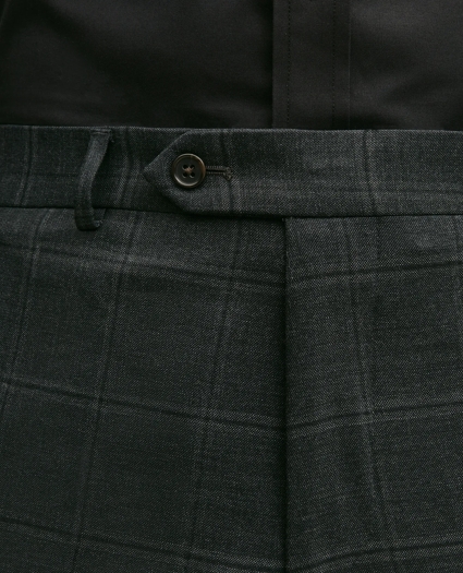 Brooks Brothers Explorer Collection Slim Fit Wool Windowpane Suit Pants, image 3