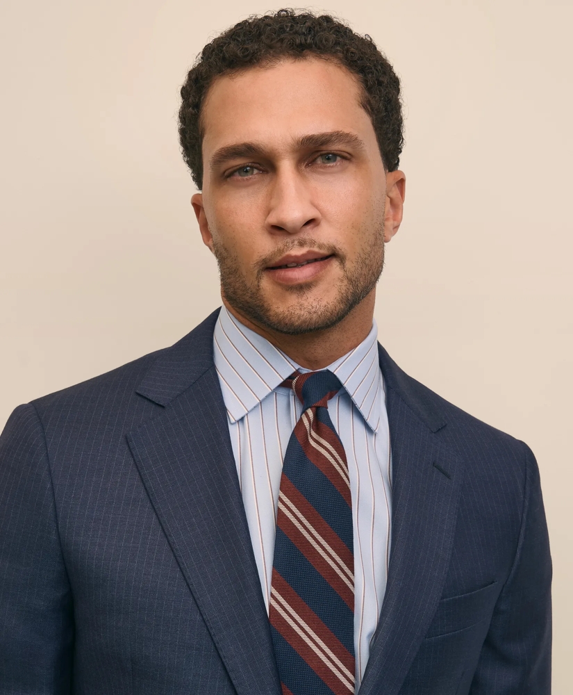 Classic Fit Wool Pinstripe 1818 Suit, image 2