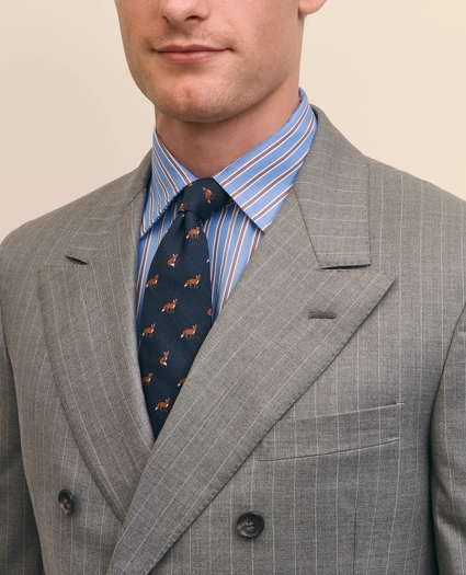 Classic Fit Double-Breasted Wool Pinstripe 1818 Suit, image 3