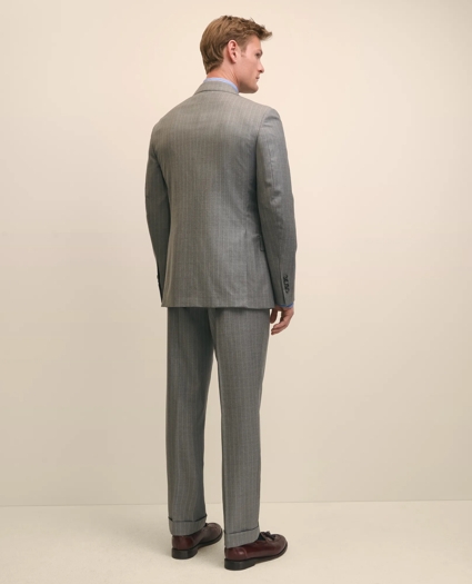 Classic Fit Double-Breasted Wool Pinstripe 1818 Suit, image 4