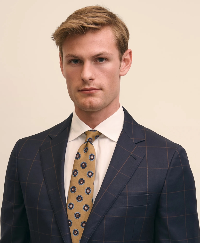 Classic Fit Wool Windowpane 1818 Suit, image 2