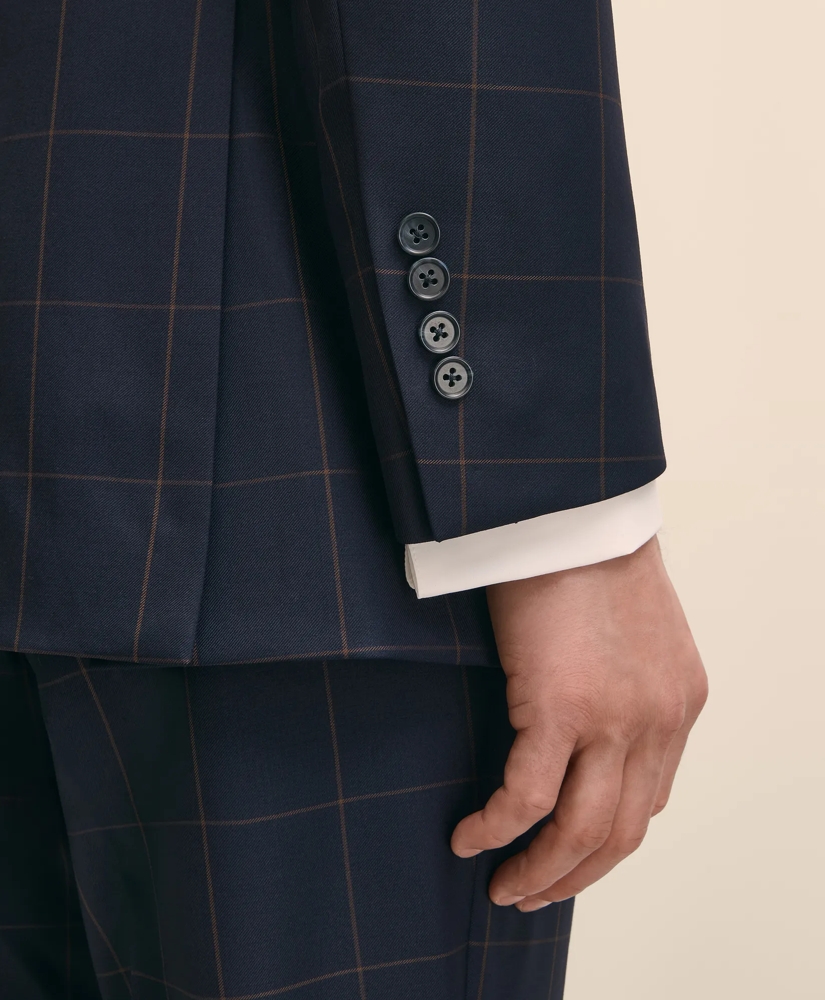 Classic Fit Wool Windowpane 1818 Suit, image 4