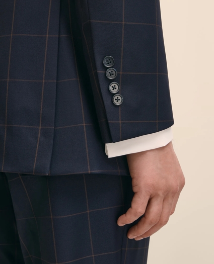 Classic Fit Wool Windowpane 1818 Suit, image 4