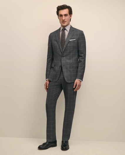 Classic Fit Wool Windowpane 1818 Suit, image 1