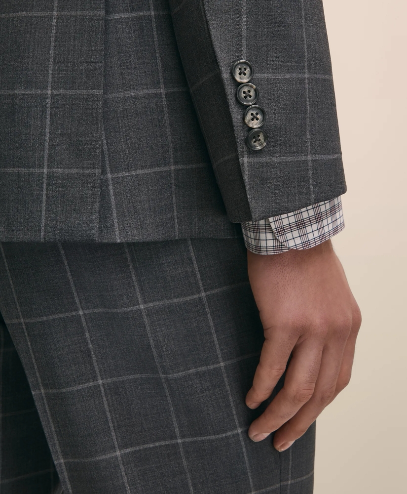 Classic Fit Wool Windowpane 1818 Suit, image 4