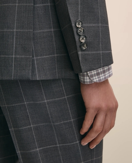 Classic Fit Wool Windowpane 1818 Suit, image 4