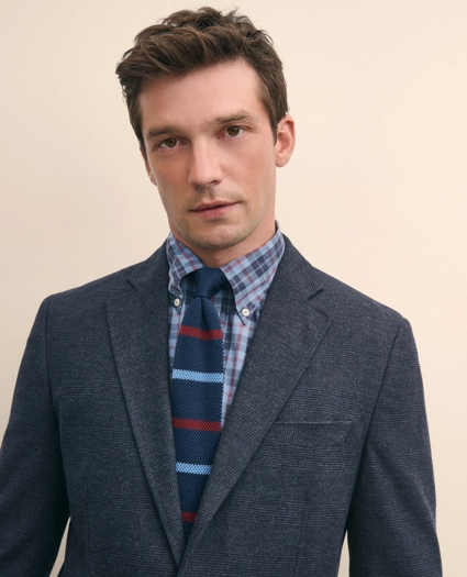 Slim Fit Check Suit Jacket in Brushed-Cotton, image 4