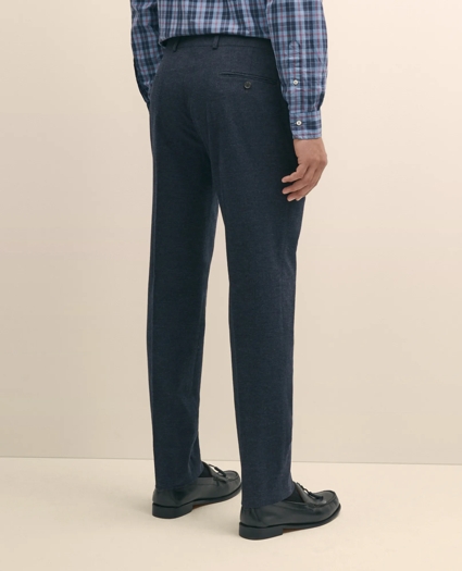 Slim Fit Check Suit Pants in Brushed-Cotton, image 3