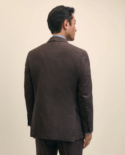 Slim Fit Mini-Houndstooth Suit Jacket in Brushed-Cotton, image 4