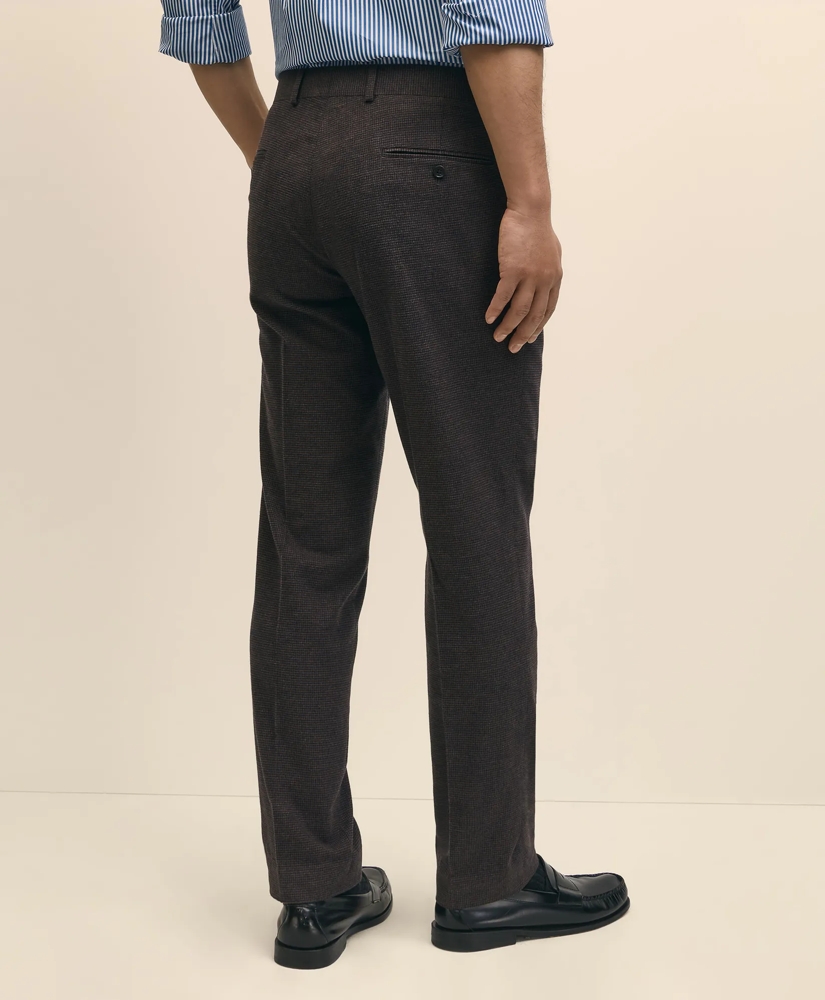 Slim Fit Mini-Houndstooth Suit Pants in Brushed-Cotton, image 3