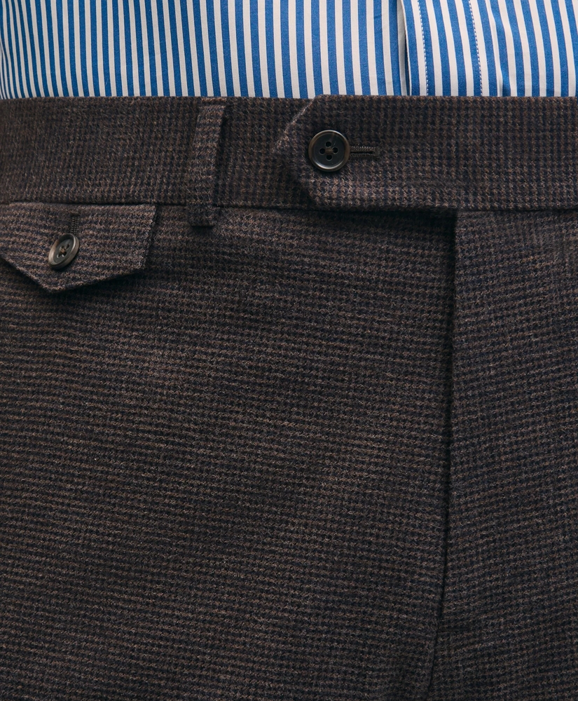 Slim Fit Mini-Houndstooth Suit Pants in Brushed-Cotton, image 4