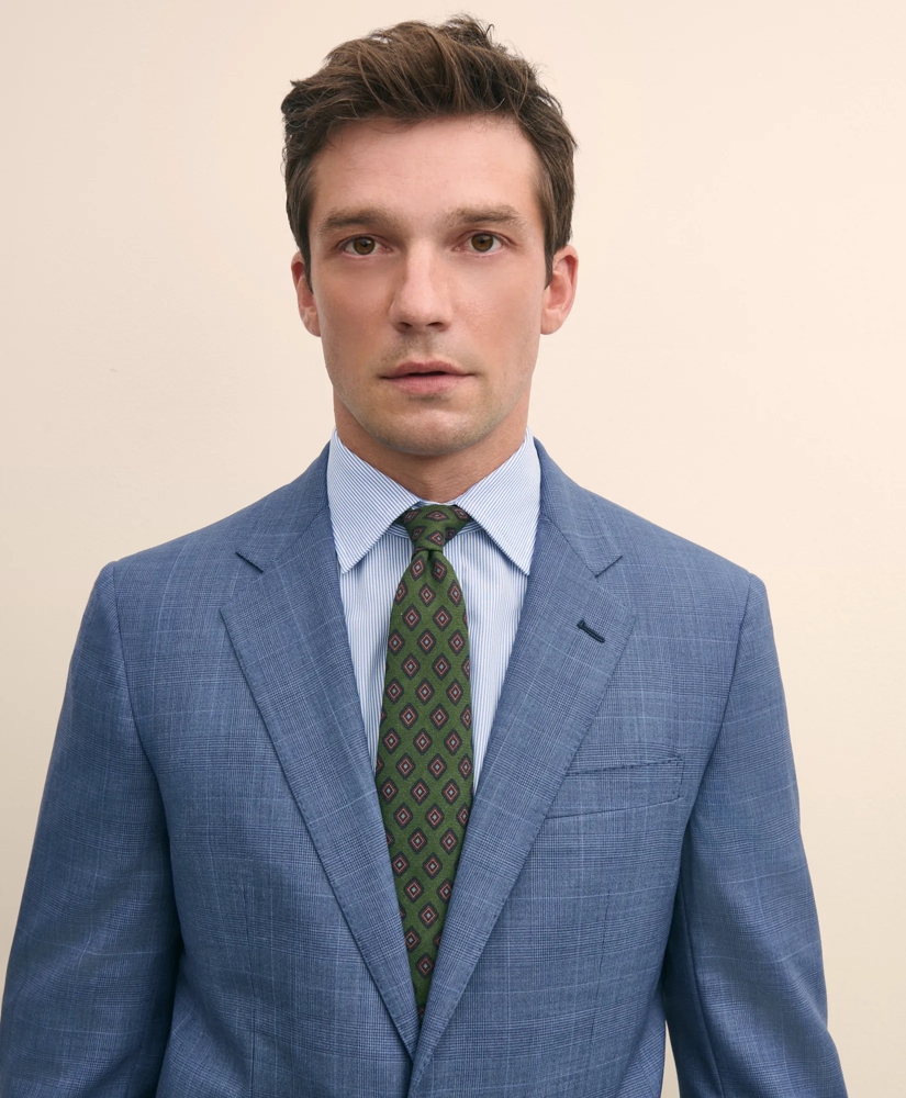 Slim Fit Wool Check 1818 Suit, image 4