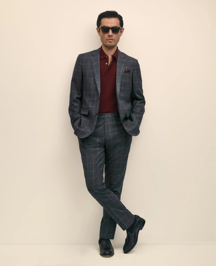 Slim Fit Wool Windowpane 1818 Suit, image 1