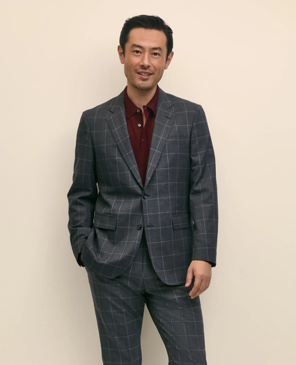 Slim Fit Wool Windowpane 1818 Suit, image 2