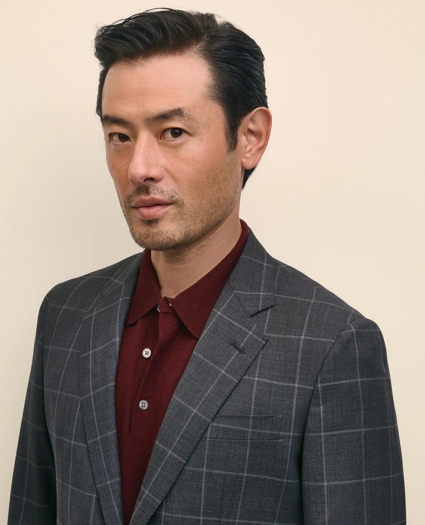 Slim Fit Wool Windowpane 1818 Suit, image 3