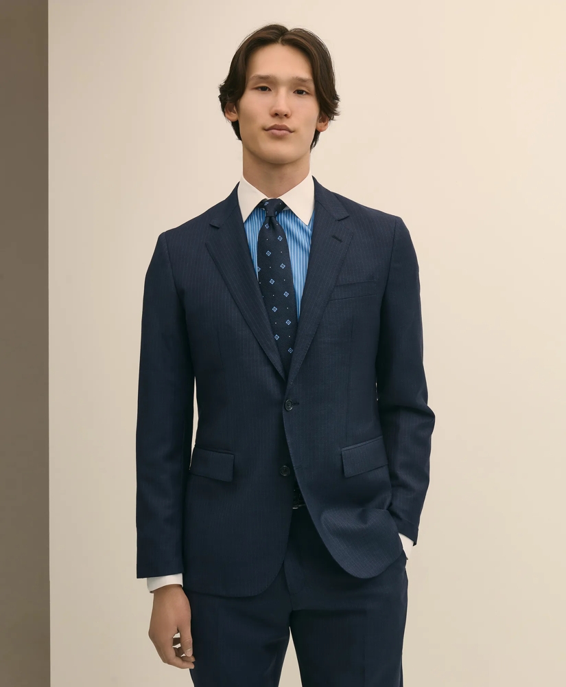 Slim Fit Wool Pinstripe 1818 Suit, image 2